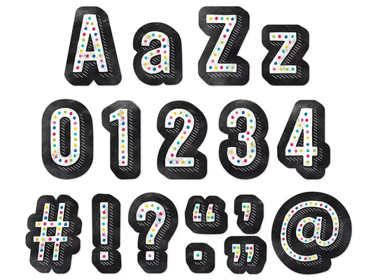 Chalk It Up! Colorful Chalk 4" Punch-Out Letters - US 4409