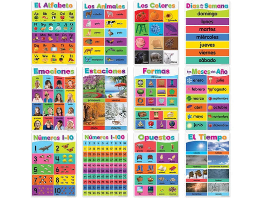 Colorful Spanish Basics Small Poster Pack - US 2264