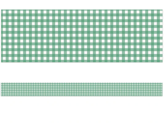 Farmers Market Green Checkered Border - US 5129