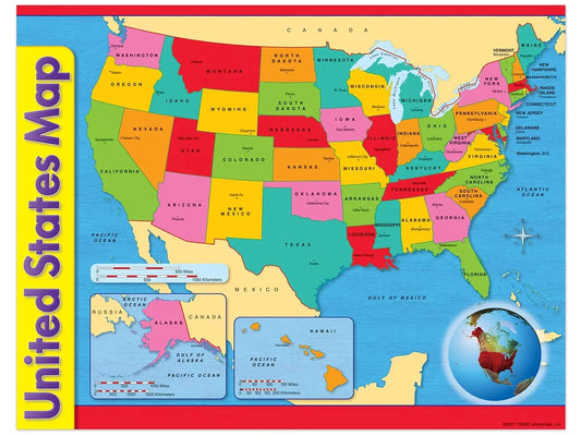 United States Map Poster - US 1231
