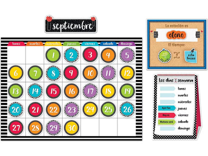 Bold & Bright Spanish Calendar Bulletin Board Set - US 9363