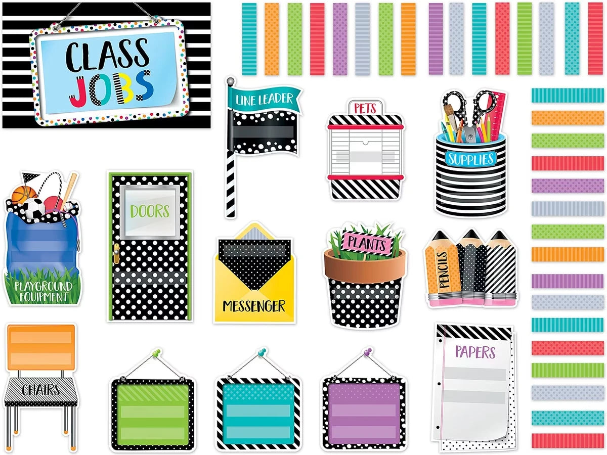 Bold & Bright Classroom Jobs Bulletin Board Set - US 6497
