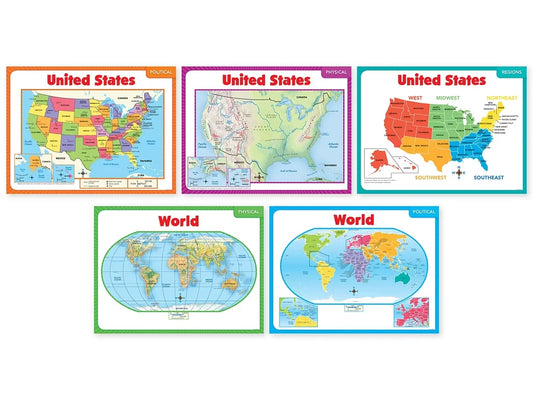 Teaching Maps Bulletin Board Set - US 8415