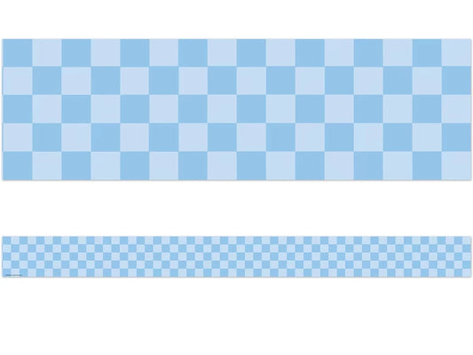 Cool for School Blue Checkered Border - US 2435