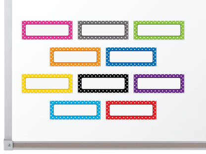 Polka Dot Magnetic Write & Wipe Labels - US 8625