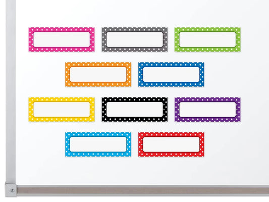Polka Dot Magnetic Write & Wipe Labels - US 8625
