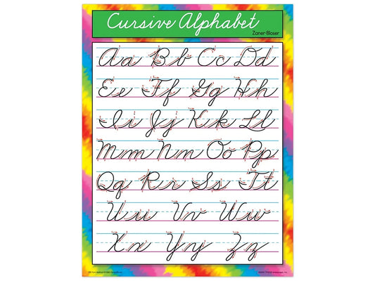 Cursive Alphabet Poster - US 3492