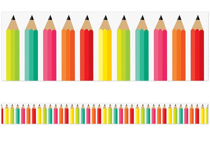 Black, White & Stylish Brights Pencil Border - US 9863