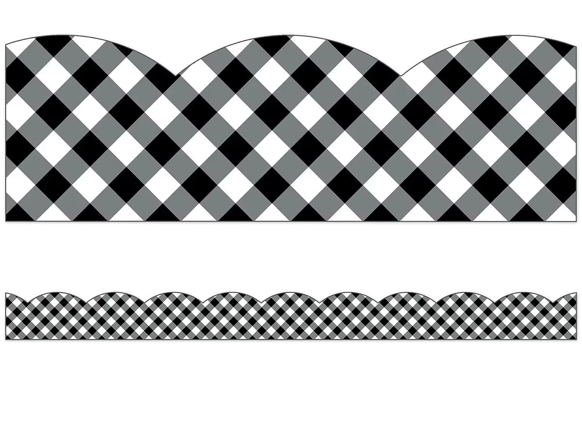 Woodland Whimsy Gingham Scalloped Border - US 1666