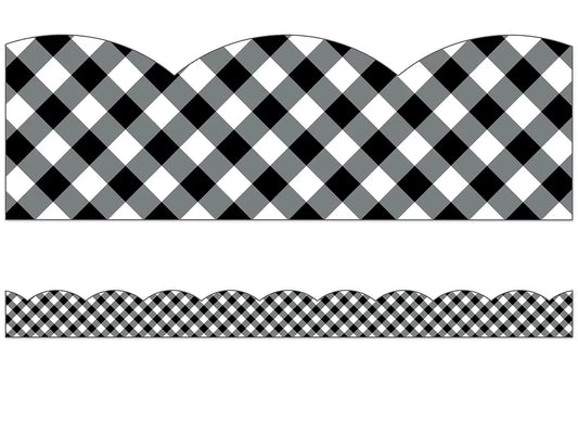 Woodland Whimsy Gingham Scalloped Border - US 1666