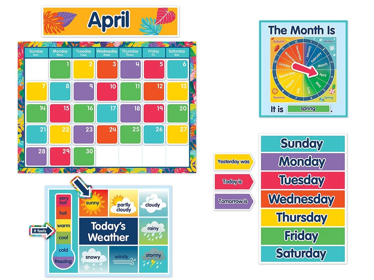 One World Calendar Bulletin Board Set - US 2730