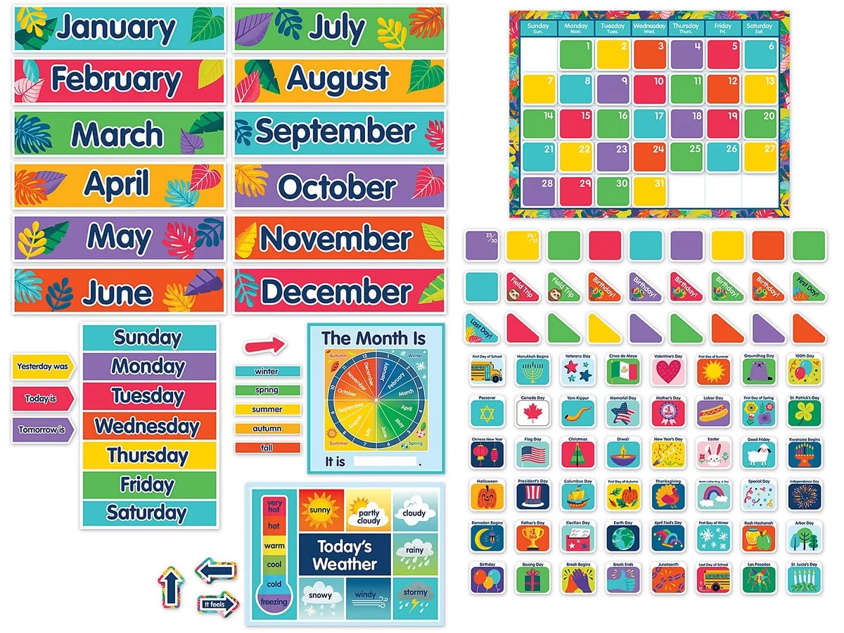 One World Calendar Bulletin Board Set - US 2730