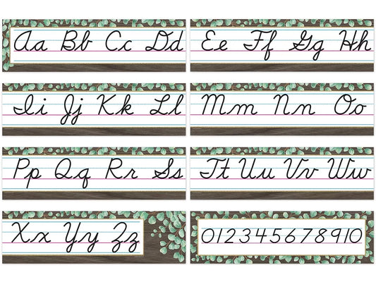 Eucalyptus Cursive Bulletin Board Set - US 8396