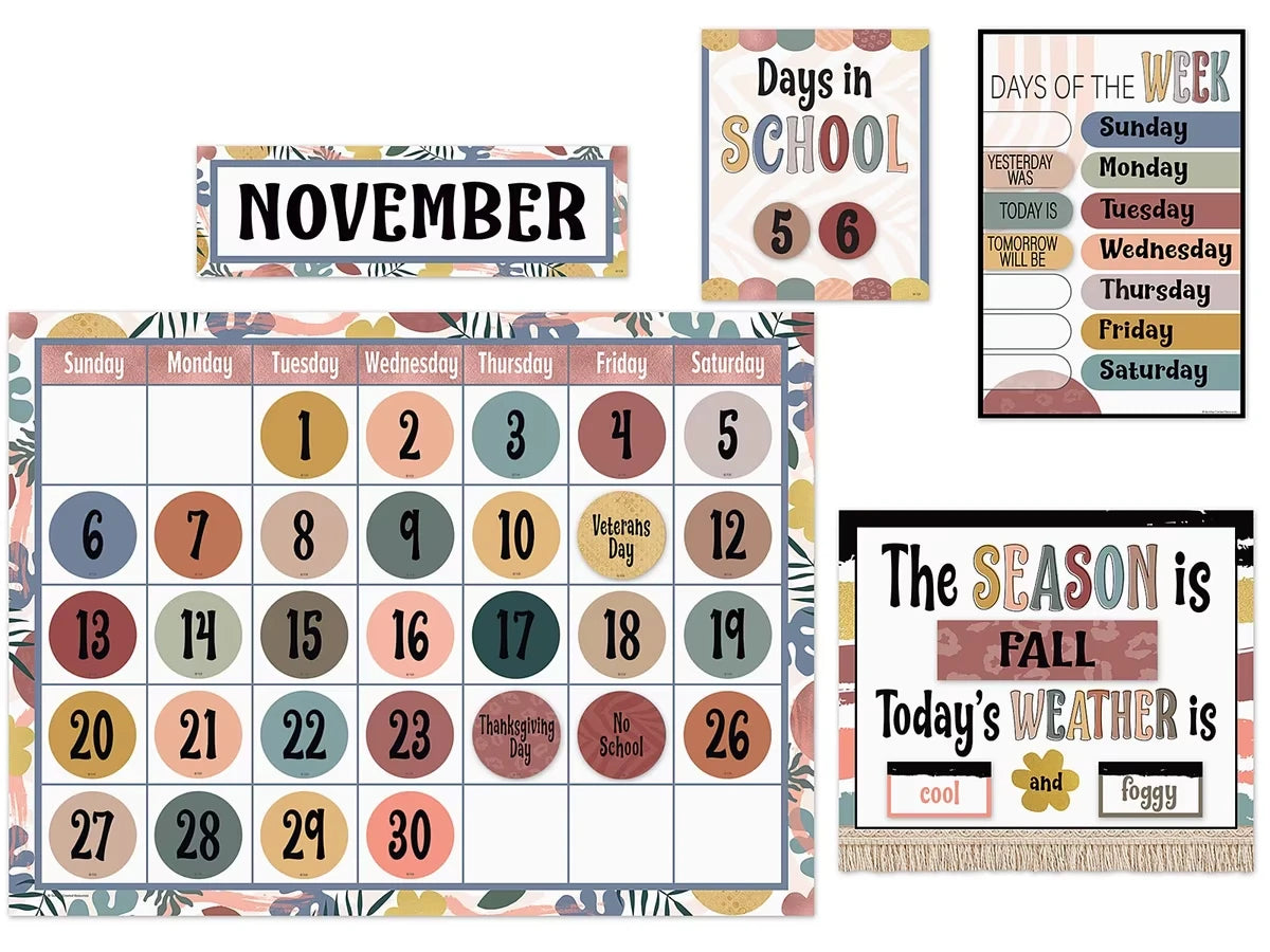 Wonderfully Wild Calendar Bulletin Board Set - US 4705