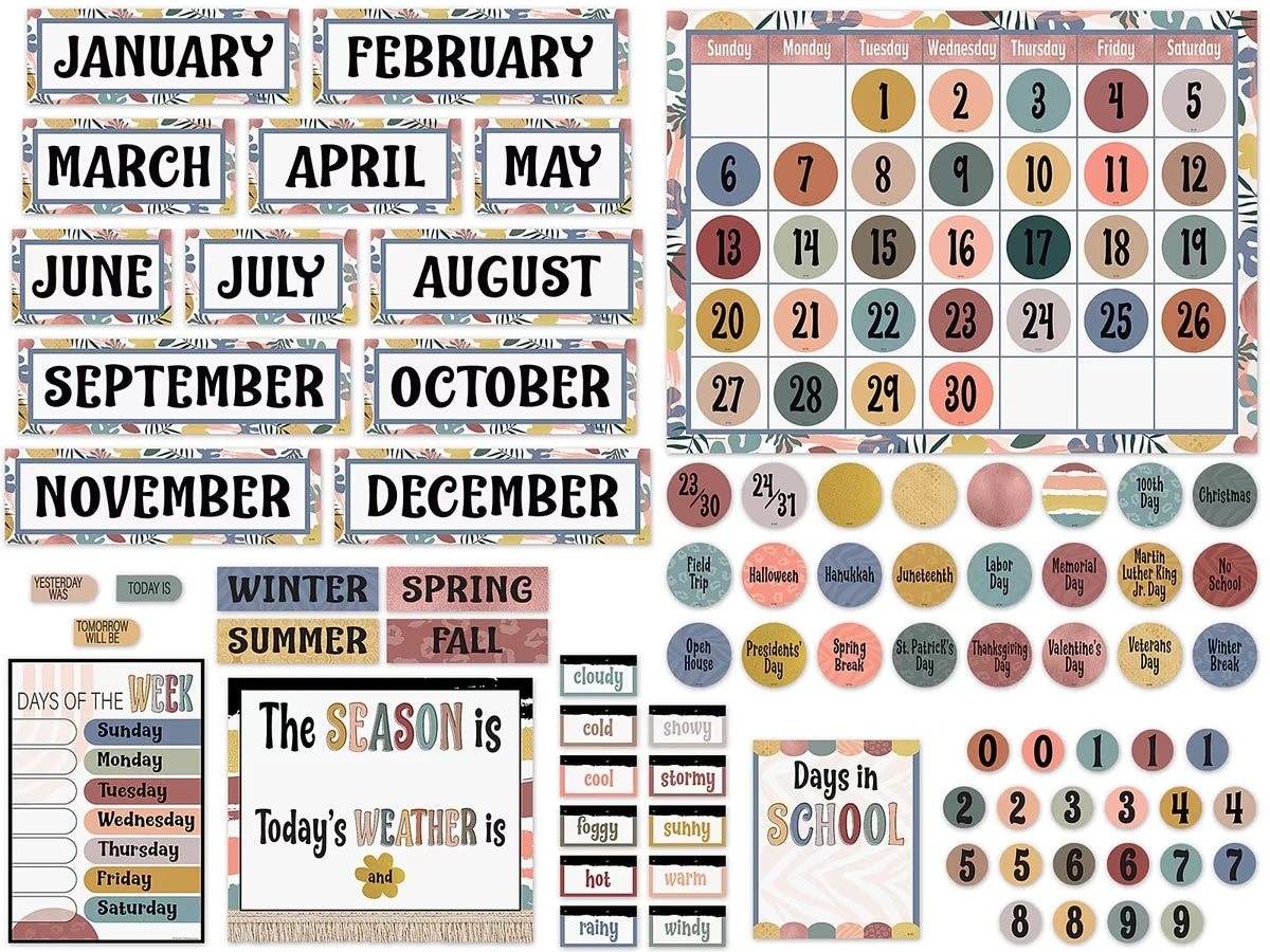 Wonderfully Wild Calendar Bulletin Board Set - US 4705