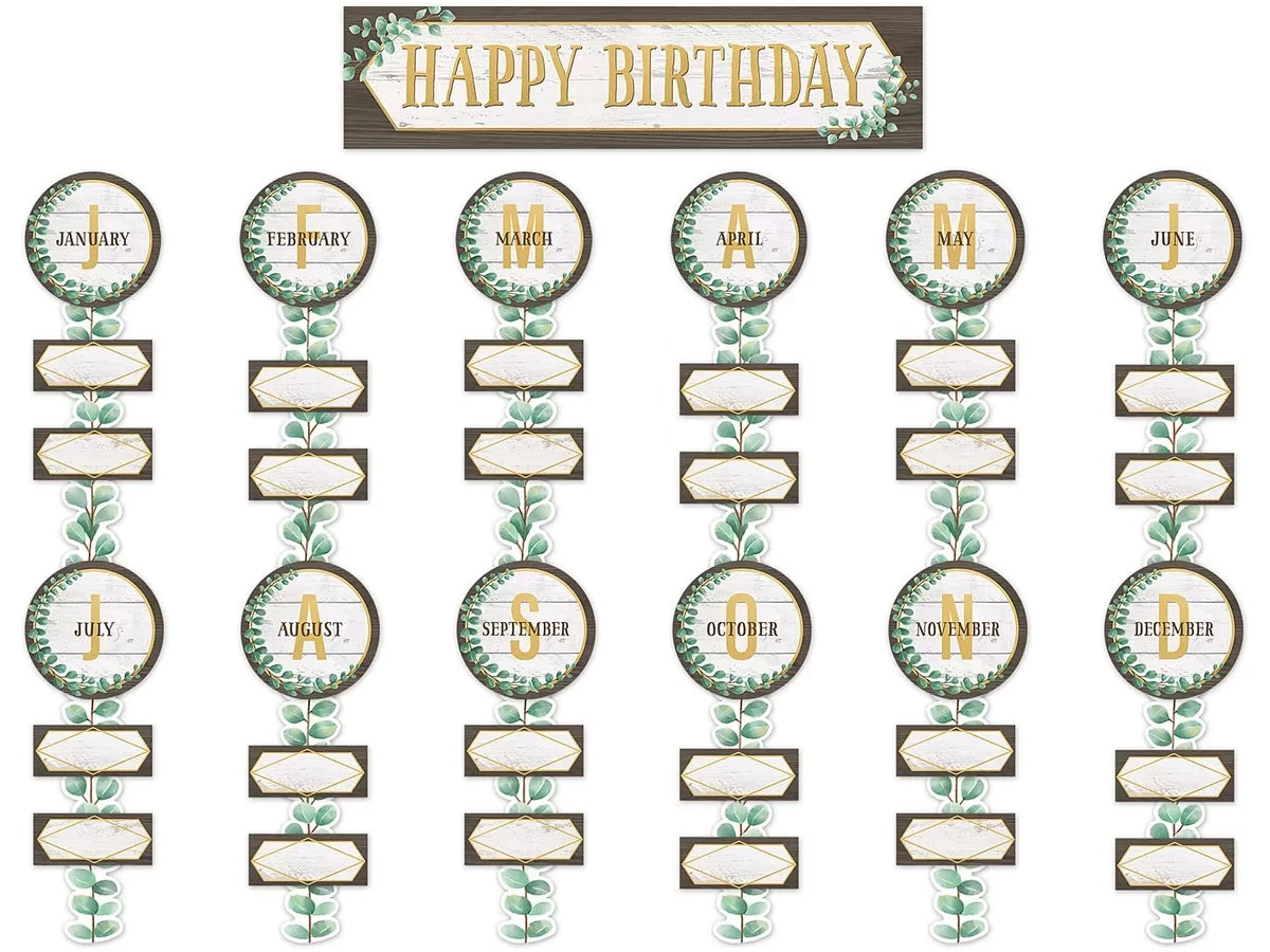 Eucalyptus Birthday Bulletin Board Set - US 8084