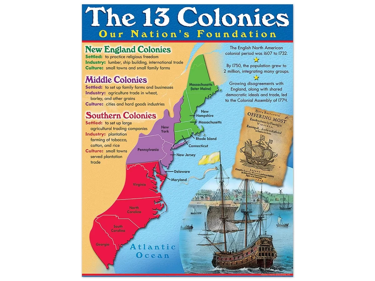 The 13 Colonies Poster - US 8640