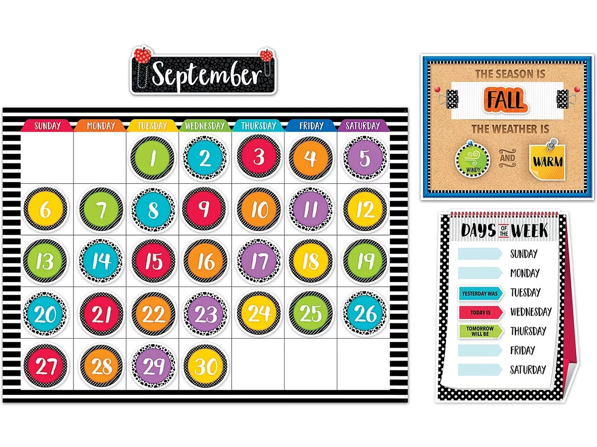 Bold & Bright Calendar Bulletin Board Set - US 4595