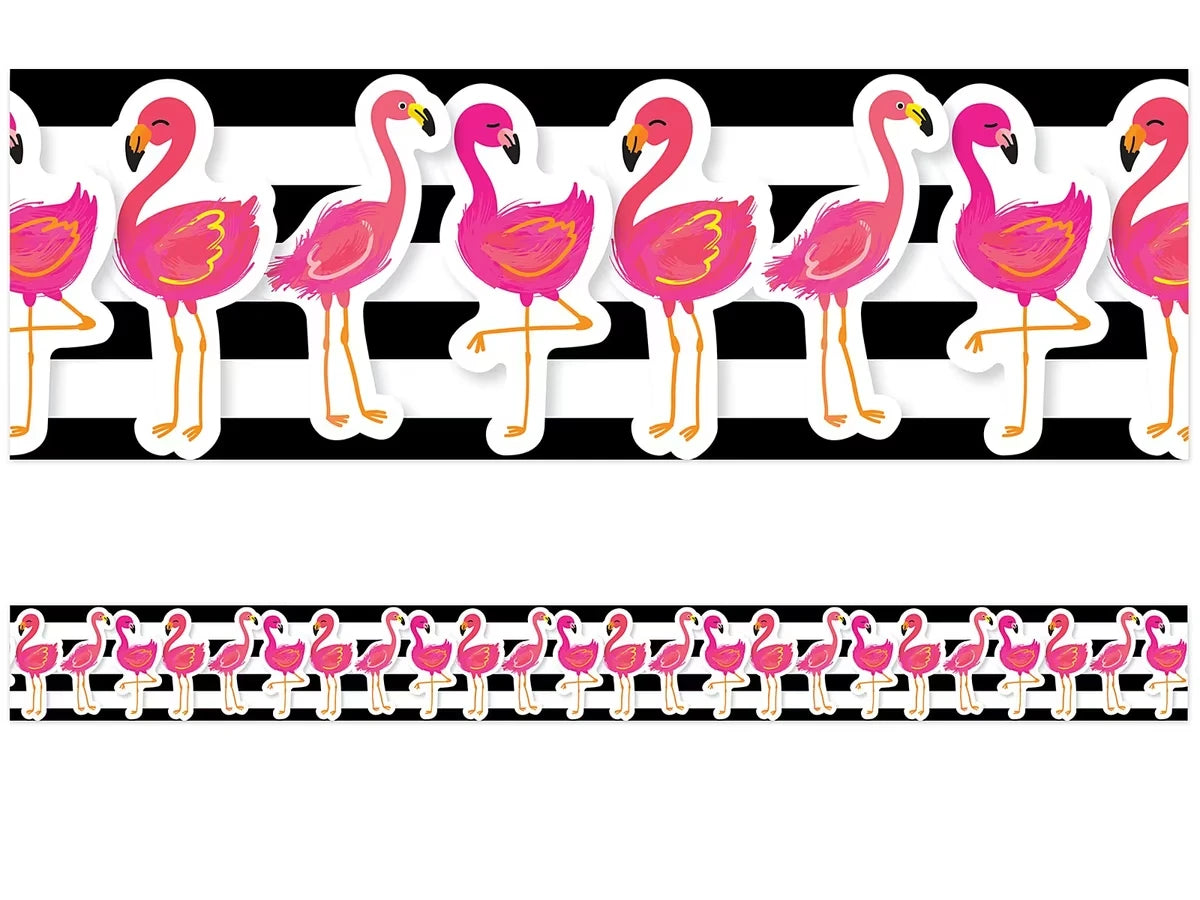Simply Stylish Tropical Flamingo Border - US 7733