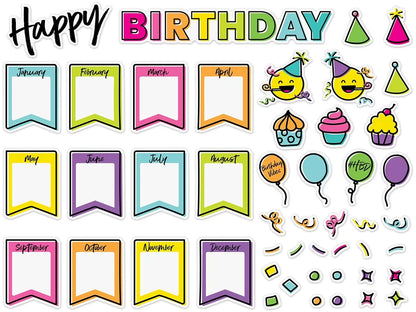 Kind Vibes Birthday Bulletin Board Set - US 9204