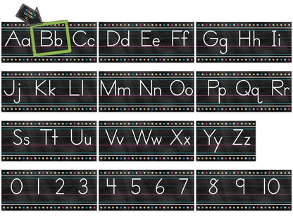 Chalkboard Brights Traditional Manuscript Bulletin Board Set - US 6465