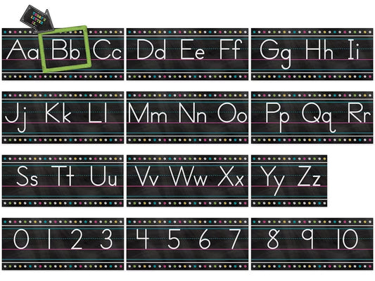 Chalkboard Brights Traditional Manuscript Bulletin Board Set - US 6465