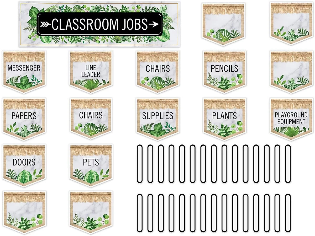 Simply Boho Classroom Jobs Bulletin Board Set - US 1803