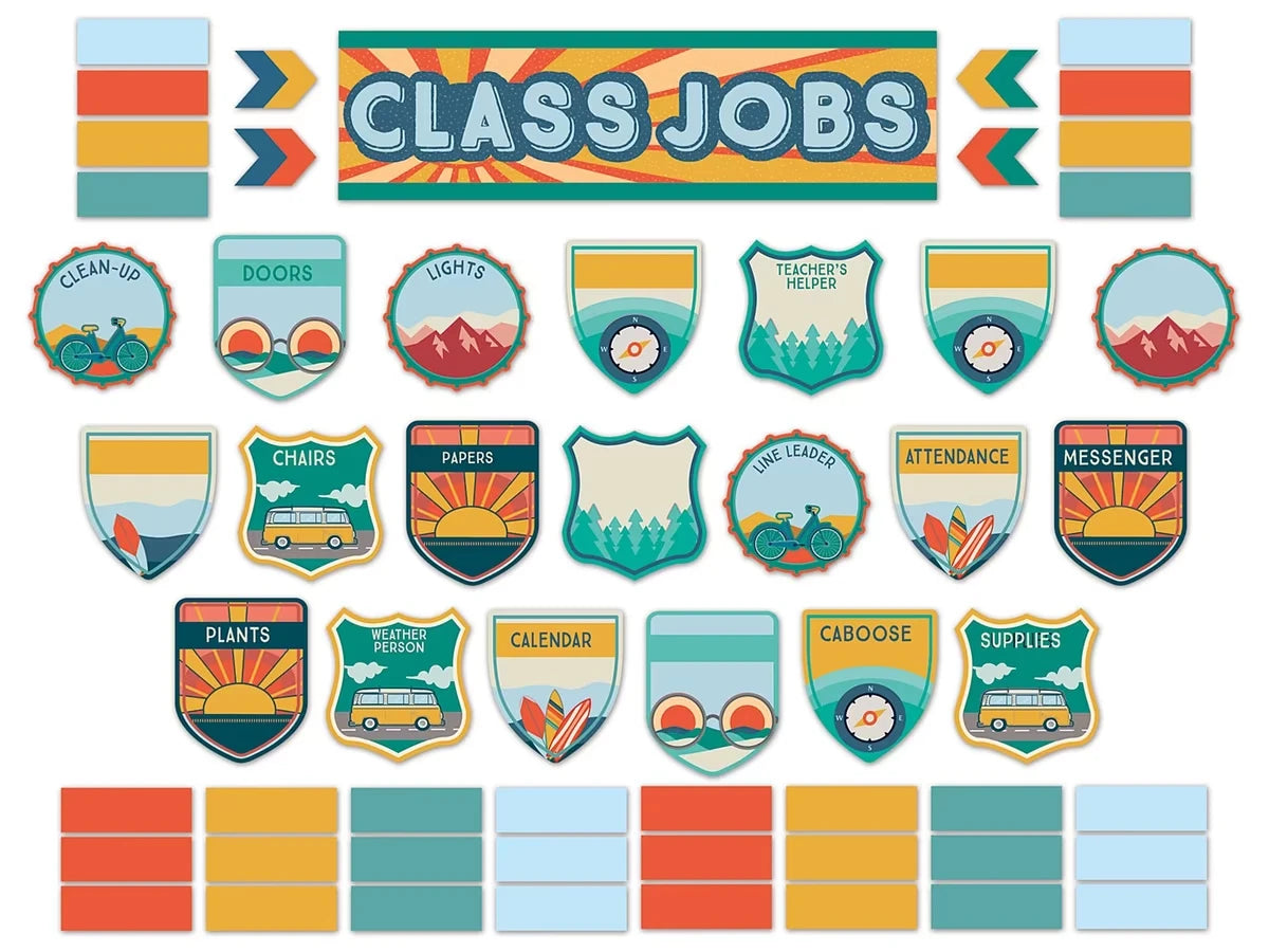 Adventurer Classroom Jobs Bulletin Board Set - US 3840