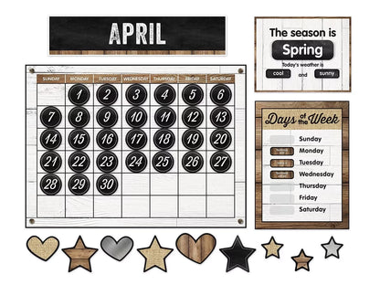 Industrial Chic Calendar Bulletin Board Set - US 6169