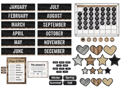 Industrial Chic Calendar Bulletin Board Set - US 6169