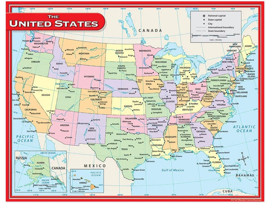 U.S.A. Map Poster - US 9859