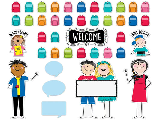 Stick Kids Welcome Bulletin Board Set - US 9918