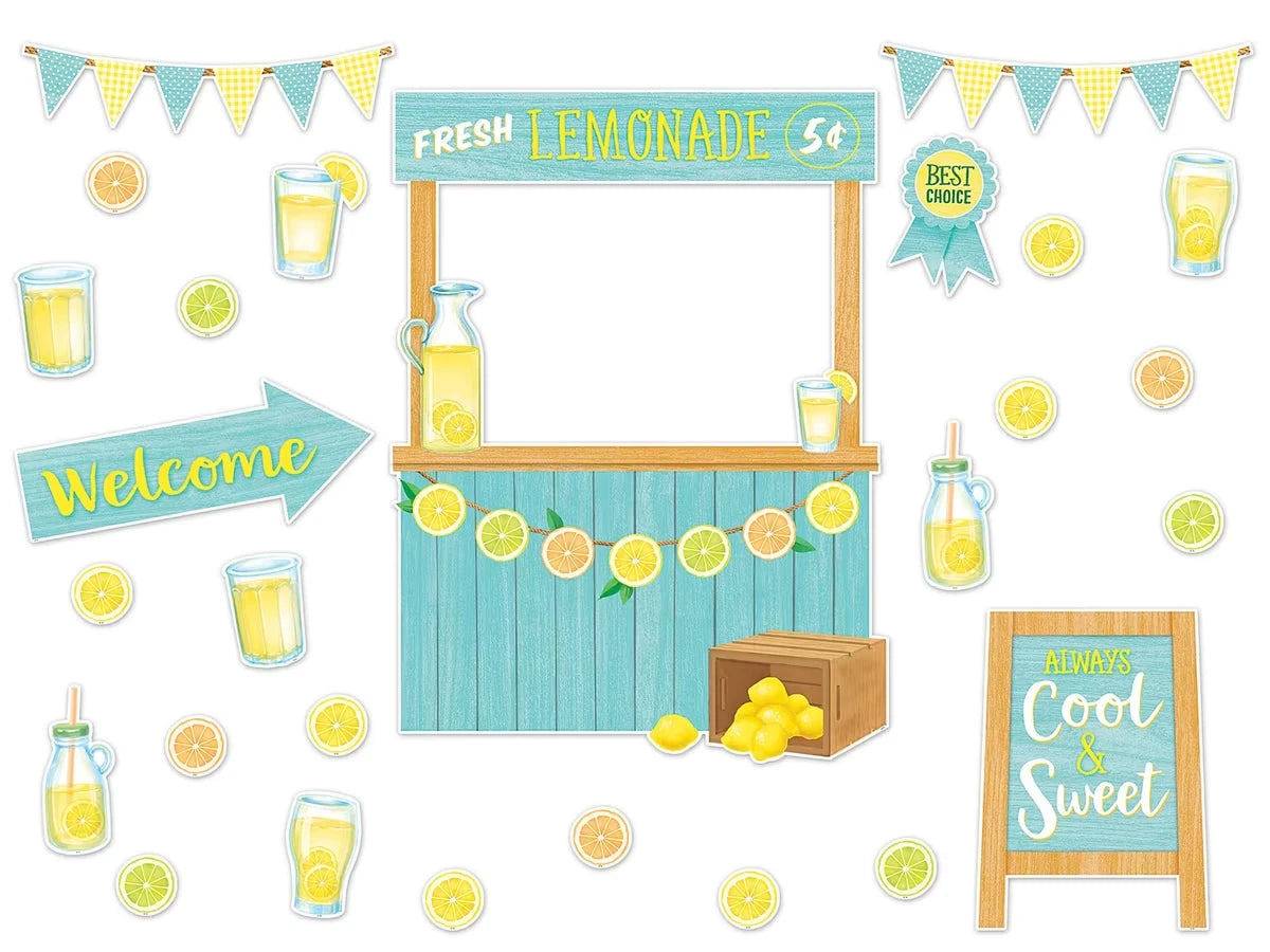 Lemon Zest Lemonade Stand Bulletin Board Set - US 6735