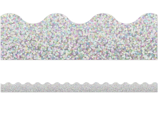 Silver Sparkle Scalloped Border - US 4435