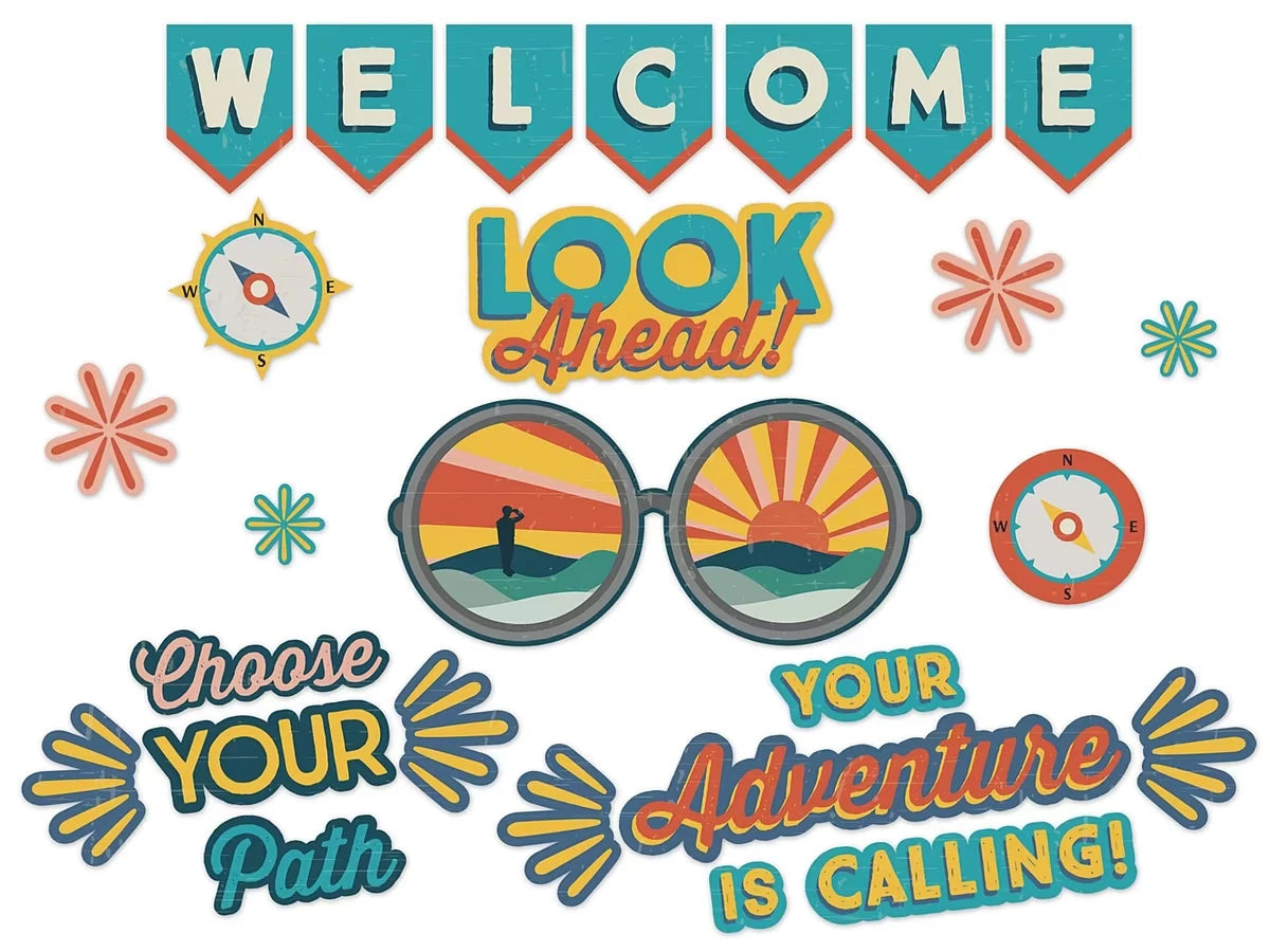 Adventurer Welcome Pennant Bulletin Board Set - US 9179