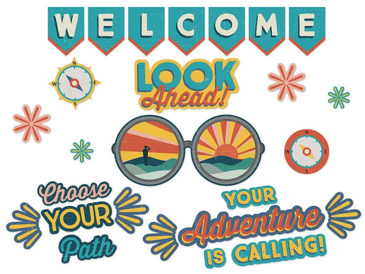 Adventurer Welcome Pennant Bulletin Board Set - US 9179