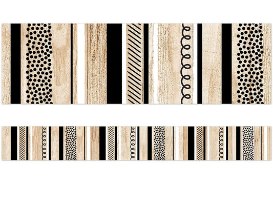 Stripes & Doodles Wood Border - US 8281
