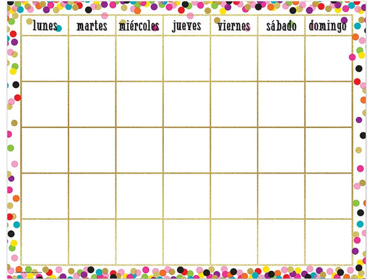 Confetti Spanish Classroom Calendar - US 8752