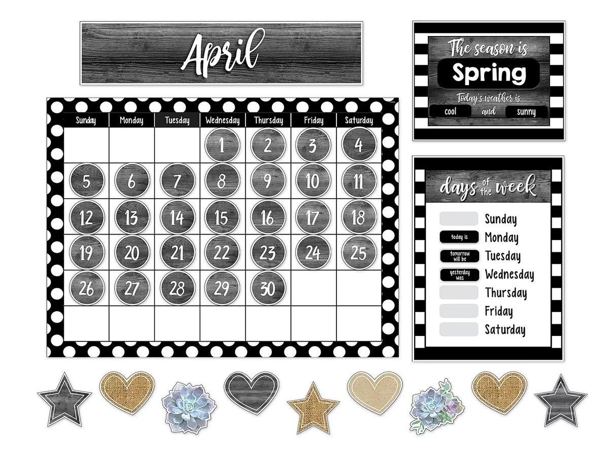 Simply Stylish Calendar Bulletin Board Set - US 1290