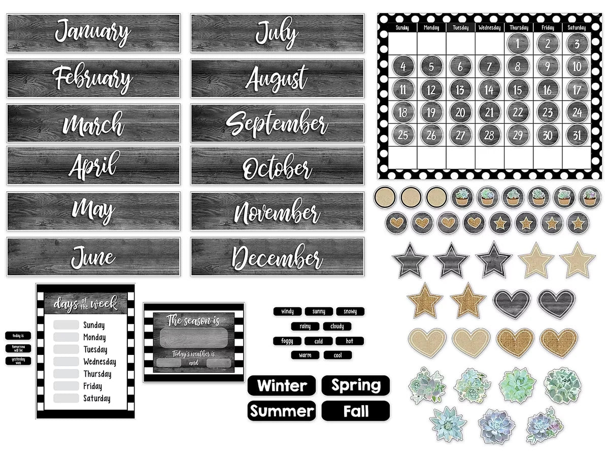 Simply Stylish Calendar Bulletin Board Set - US 1290