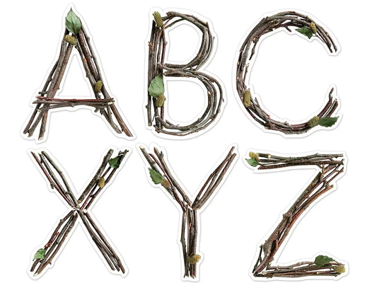 Rustic Twig 6" Punch-Out Letters - US 5261