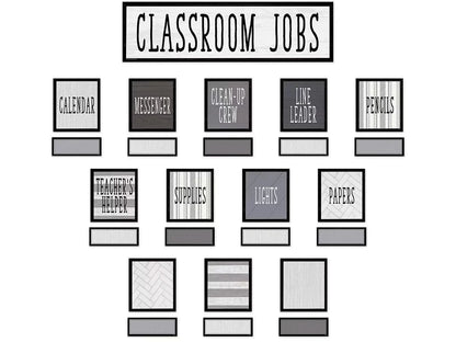 Modern Farmhouse Classroom Jobs Bulletin Board Set - US 3287