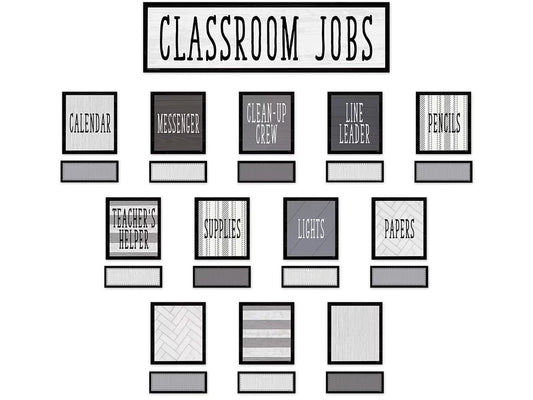 Modern Farmhouse Classroom Jobs Bulletin Board Set - US 3287
