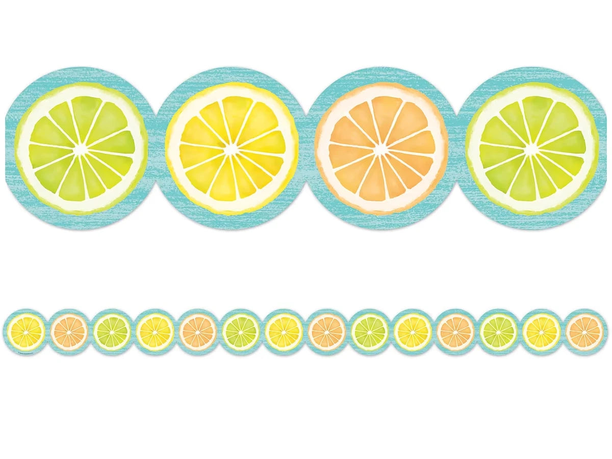 Lemon Zest Citrus Slices Border - US 9419