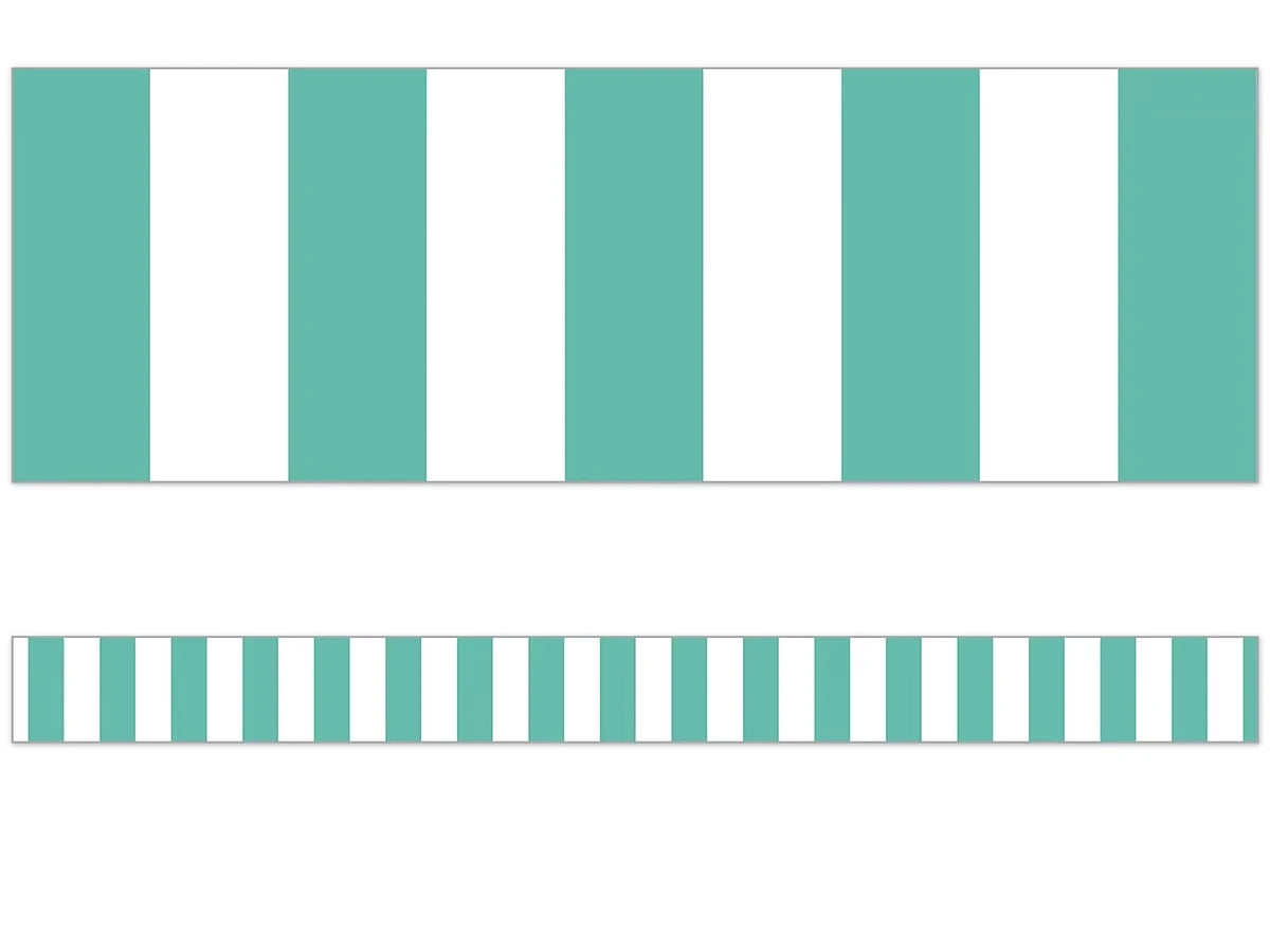 Simply Stylish Turquoise Striped Border - US 6024