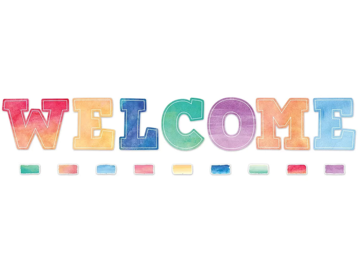 Watercolor Welcome Bulletin Board Set - US 3128