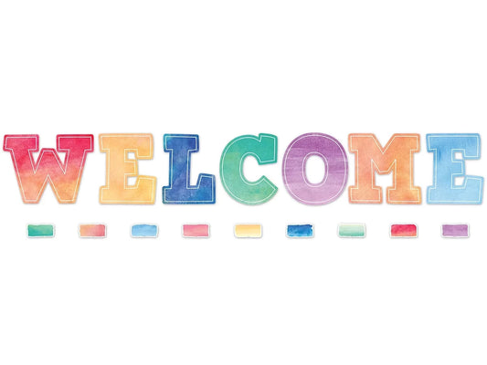 Watercolor Welcome Bulletin Board Set - US 3128