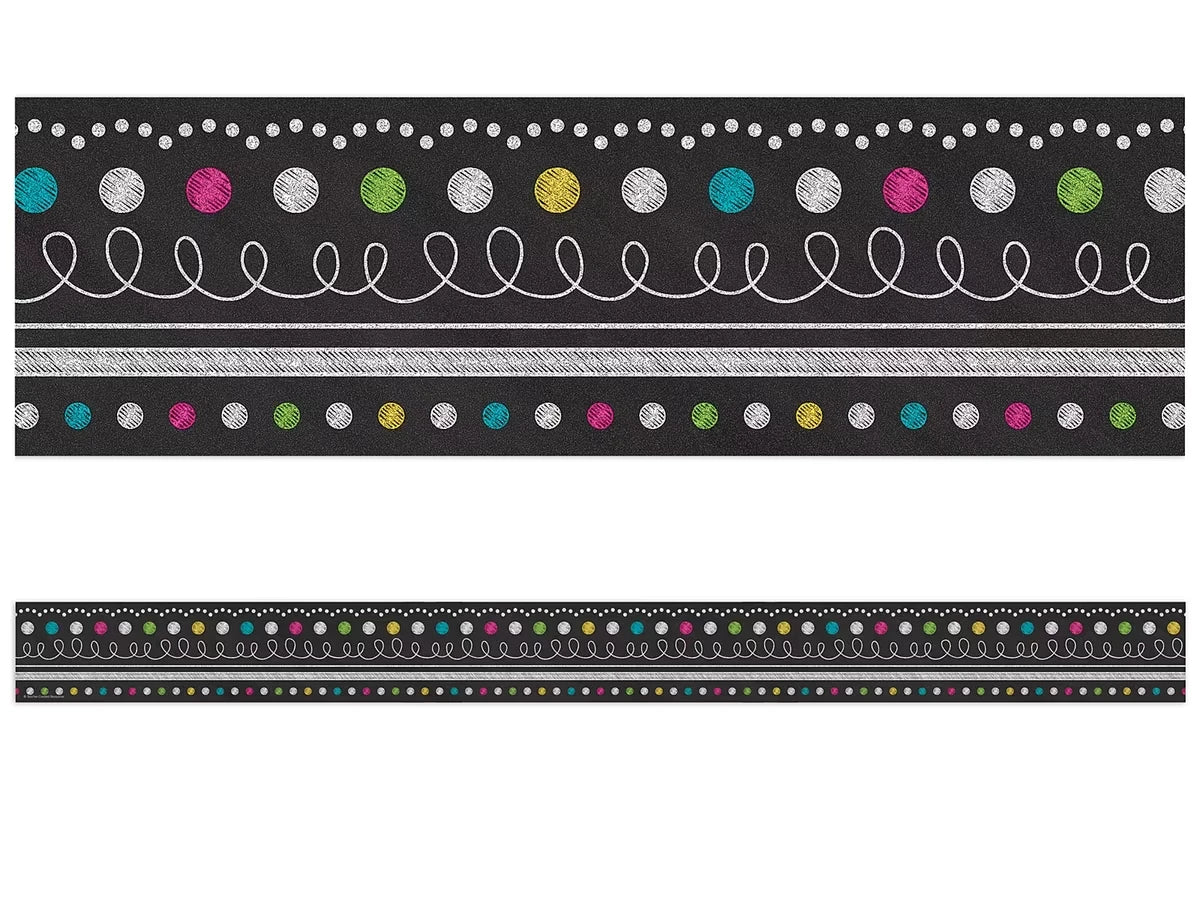 Chalkboard Brights Dot & Loop Border - US 4871