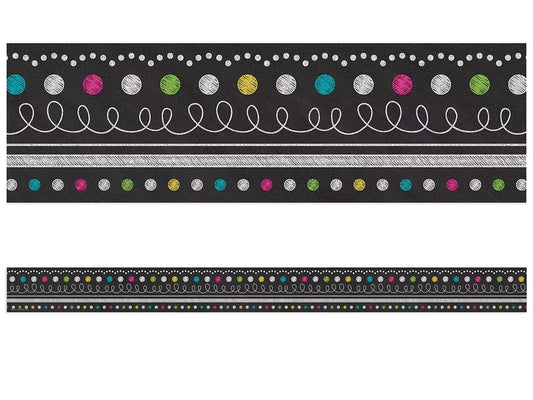 Chalkboard Brights Dot & Loop Border - US 4871