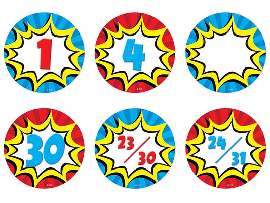 Superhero Calendar Mini Accents - US 4340
